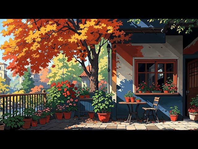 Autumn Corner  Chill vibe at Cafe Corner  relax / work / study [ Lofi Hip Hop - Lofi Cafe ]