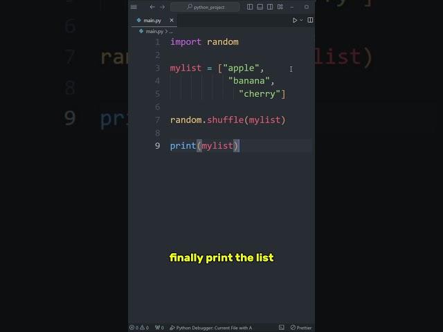 Master the Magic of Python's Shuffle Function #coding #programming #python