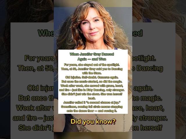 Jennifer Grey’s Second Dance, Second Chance