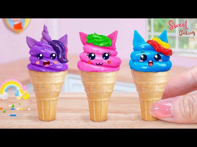 Rainbow Ice Cream IdeasHow To Make Miniature Rainbow Ice Cream Cake Decorating IdeasSweet Baking