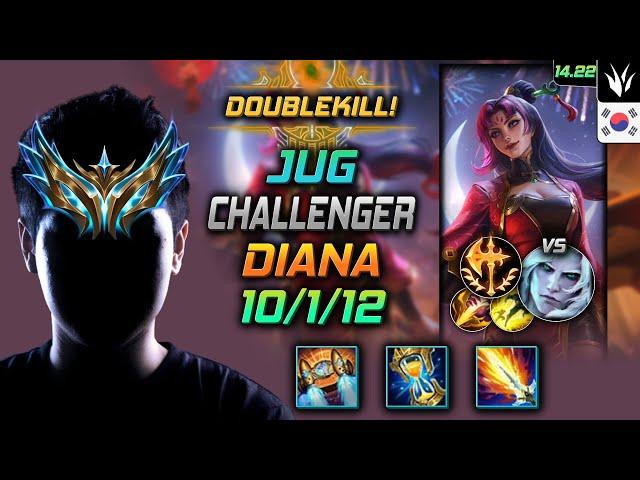 Diana Jungle Build Hextech Rocketbelt Conqueror - LOL KR Challenger Patch 14.22