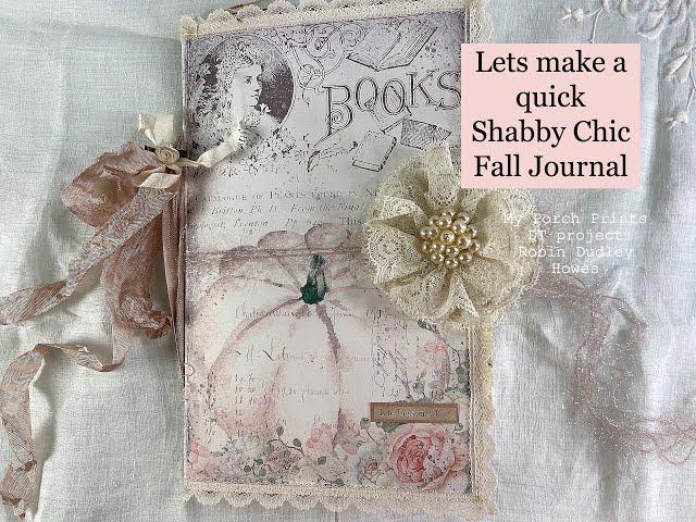 Shabby Chic Fall Journal craft along | My Porch Prints
