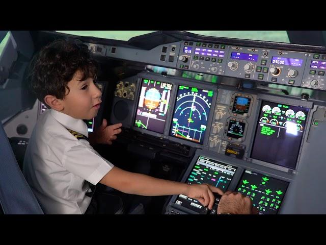 6-Year-Old Genius Kid Becomes Etihad Airways Pilot for a Day