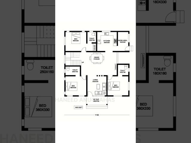 1400 sqft |3 bedroom house plans #trendingshorts #house