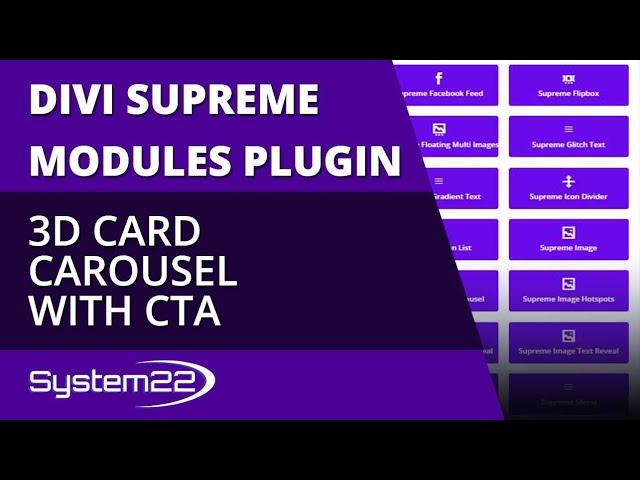 Divi Supreme Modules 3D Card Carousel With CTA 