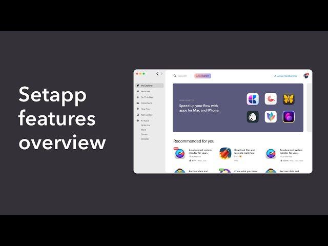 Setapp features overview