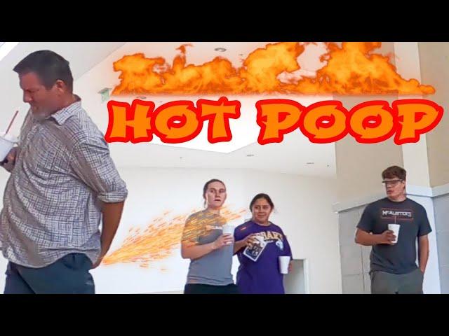 Farting "HOT POOP DUST" at People!!!  (Funny Fart Prank) 