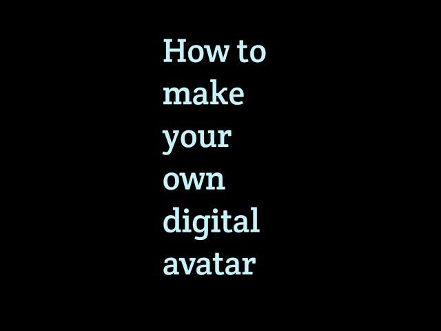 How to make your own digital avatar #shorts
