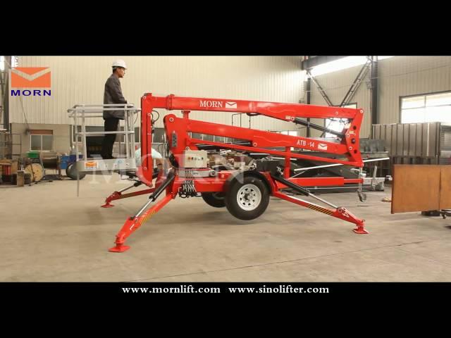 How to operate the towable cherry picker/articulated boom lift from MORN LIFT?