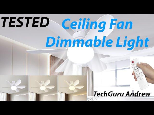 Ceiling Fan With Dimmable Light and Remote Control