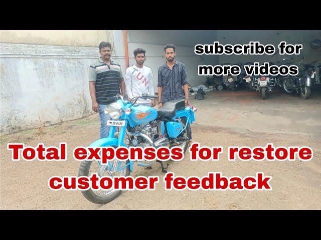 Total expenses for restore customer happy review #royalenfield #dieselbullet #vintagebike subscribe