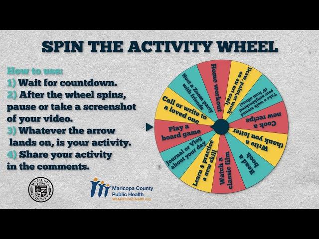 Need activity ideas? Spin the wheel