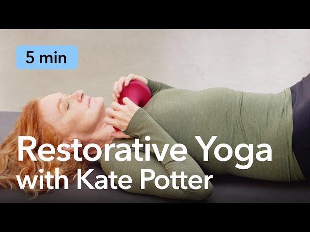 5-Min Restorative Weighted Yoga Cool Down with Kate Potter