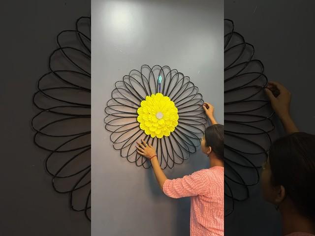 Reusing old newspaper for wall decor  #shorts #youtubeshorts #viral #diy #crafts #papercrafts #fun