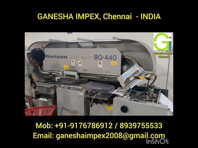 HORIZON BQ 440 - 4 Clamps Perfect Binding - GANESHA IMPEX, Chennai