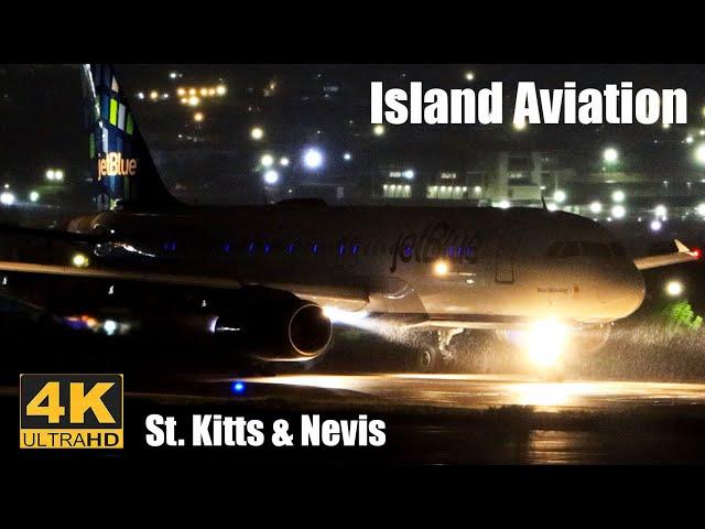 Sunset / Night Action | jetBlue A320, Caribbean ATR 72, WINAIR Twin Otter...@ St. Kitts, Caribbean