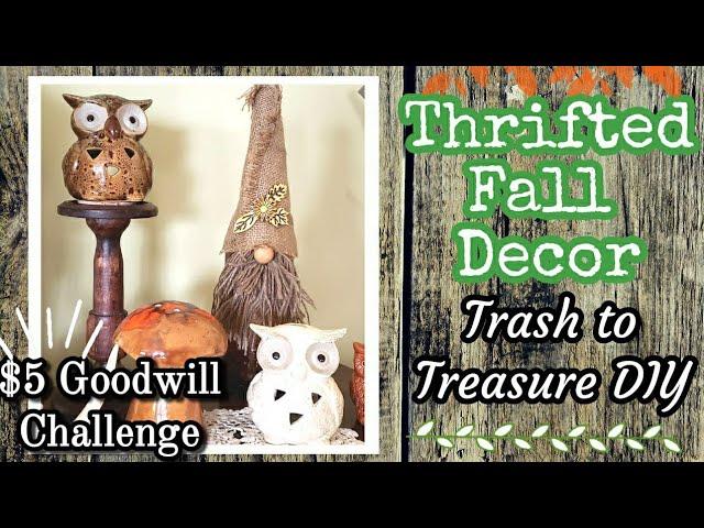 Fall DIY Decor || Thrifted Decor || $5 Good Will Challenge Fall 2020