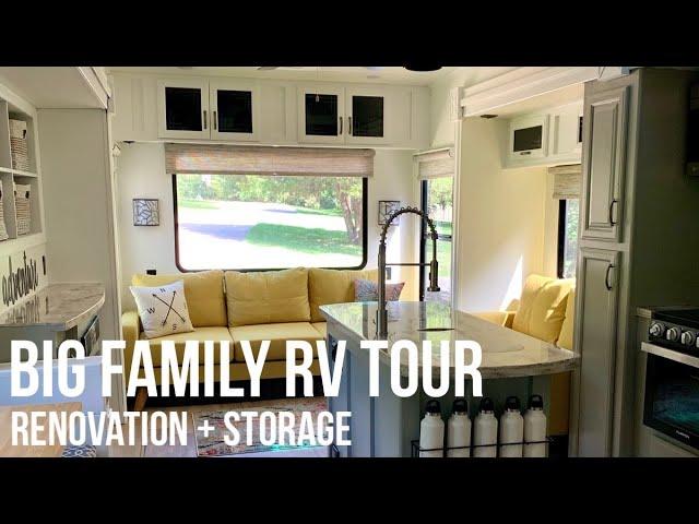 RENOVATED RV TOUR: 2019 Forest River Sierra  - Traveling family of 12 #rvtour #rvrenovation