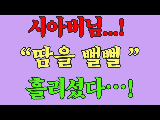 아버님, 꼭 드리고 싶은 게 있어요. | 감동 실화 사연 노후 인생 황혼 시아버지 며느리