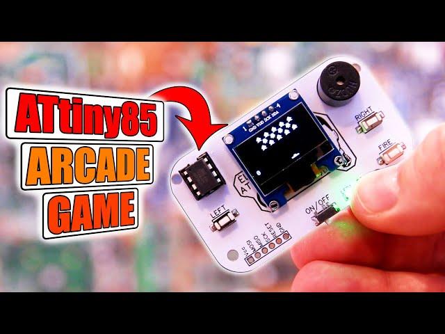 ATtiny85 Game Console PCB - Multiple Games