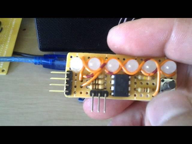 Attiny85 vu meter charlieplexing