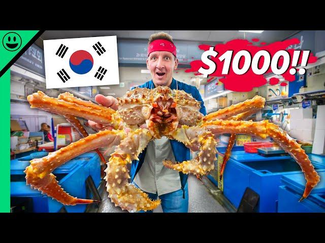 South Korea $1,000 Seafood Challenge!! Biggest Market in Korea!!