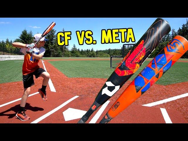 DeMarini CF MASHUP vs Louisville Slugger META | Feat. 10-yr old Biscuit Byrnes | USSSA -8 Bat Review