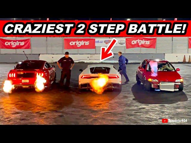 CRAZIEST 2 Step Competition Ever! GTR vs Mustang vs Lamborghini vs Supra vs Civic vs 350z vs 370z