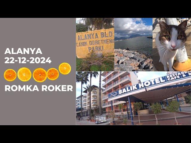 ЦЕНТР И ОТЕЛИ НА КЛЕОПАТРЕ НАБЕРЕЖНАЯ И МОРЕ ALANYA 22 ДЕКАБРЯ 2024 ROMKA ROKER УСТАЛ МНОГО ПРОШЕЛ