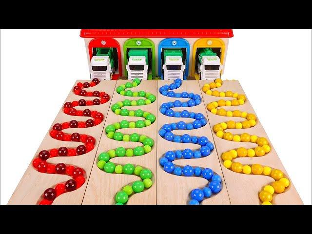 Marble Run ASMR  Cuboro + Transparent rotating slope + uneven plate + Bornelund + HABA 98