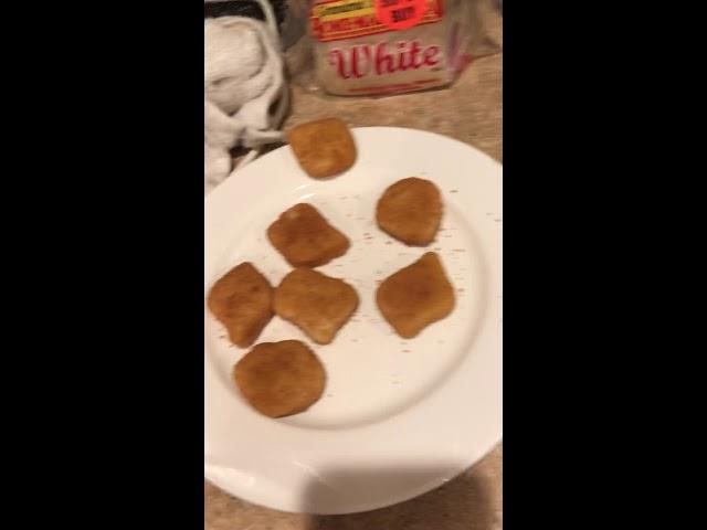 How to properly serve the chicken nuggets.