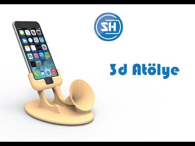 iPhone Amplifier Gramaphone Ultimaker 3d Printer_Sahir Yazılım 3d Atölye