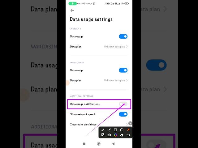 How to Enable Data usage notifications in Redmi | Daily data usage setting #shorts
