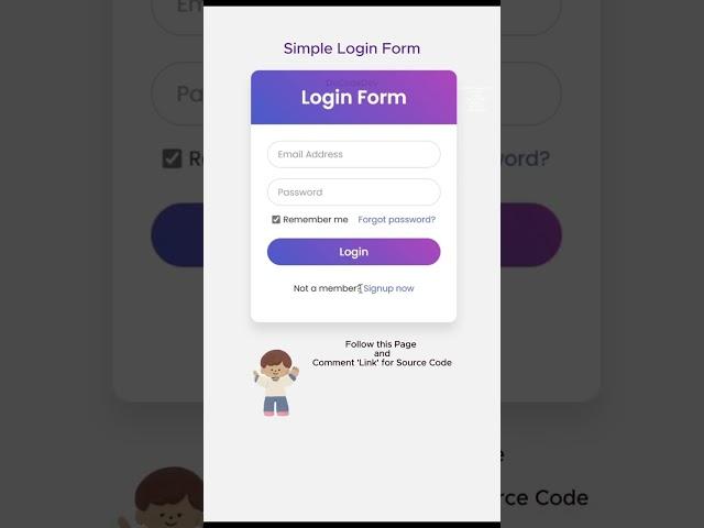 Build a Simple Login Form with HTML & CSS #html #css #loginform #webdevelopment
