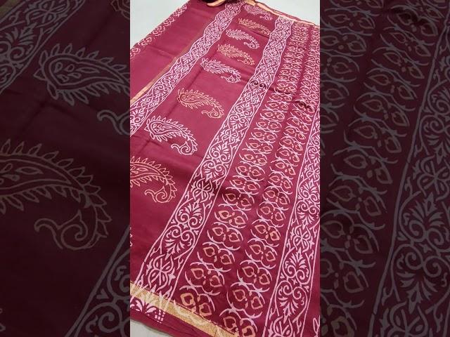 SAREE OF THE DAY!  CHANDERI PRINT SAREE//ORDER–9691418294 #fashion #youtubeshorts #love#sell