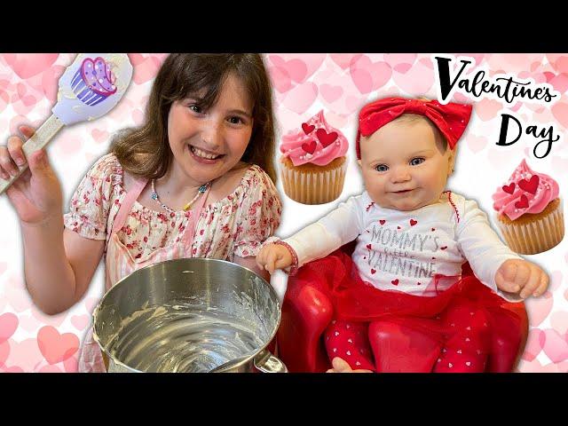 BAKING WITH REBORN MADDIE | SURPRISING MY 5 BIG BROTHERS ON VALENTINES DAY