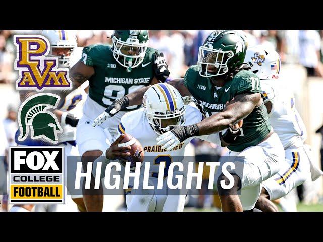 Prairie View A&M Panthers vs. Michigan State Spartans Highlights | FOX College Football