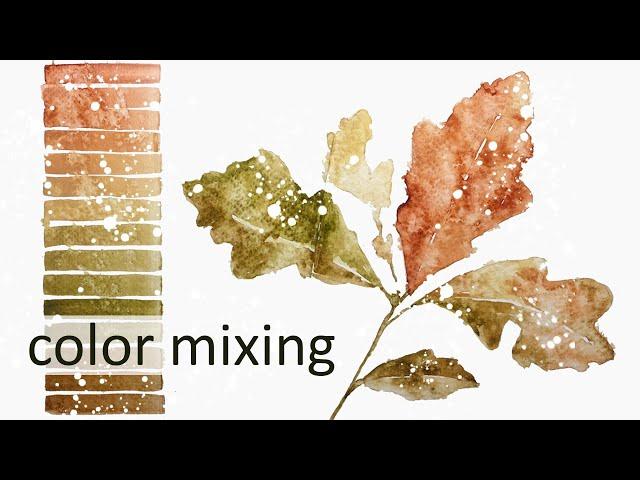 A Fun Easy Way to Mix Colors and Paint Leaves