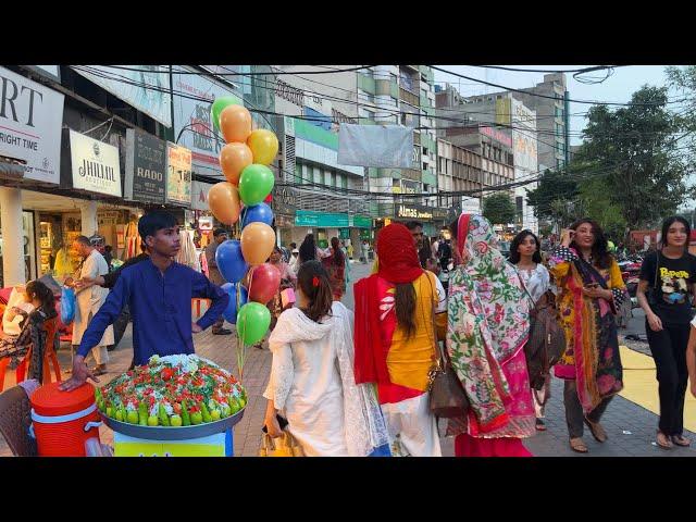 [4K]  Liberty Market Lahore, Pakistan: Walking Tour of Shops and Food