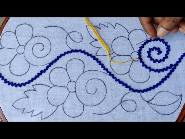 So attractive border line hand embroidery,Bordado à mão com borda tão atraente,التطريز جذاب جدا