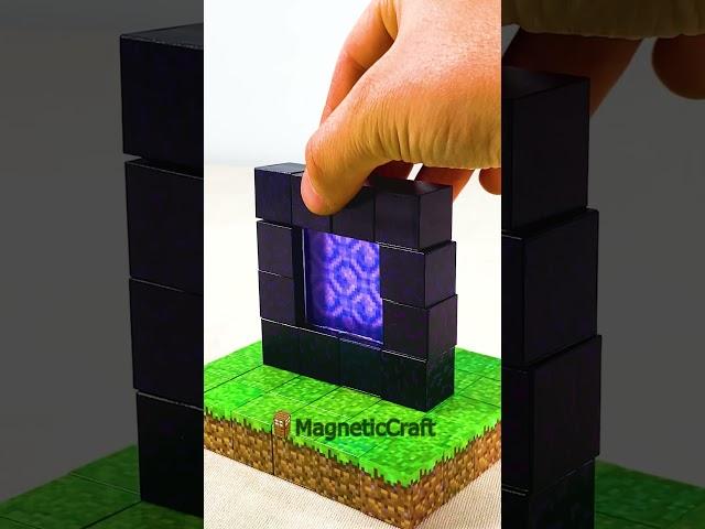 Nether Portal with MAGNETIC Minecraft BLOCKS