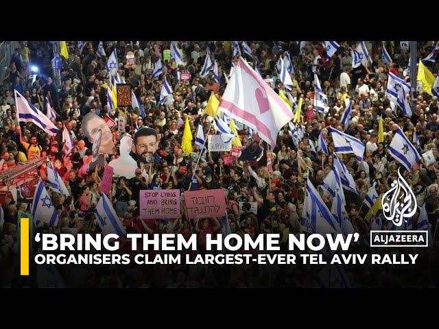 Israel protests: Organisers claim largest-ever rally in Tel Aviv as calls for captive deal grow