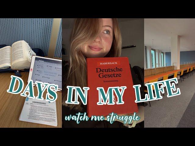 Lernen in der Bib, mental breakdown wegen Jura & Examen schieben? || Law School Vlog