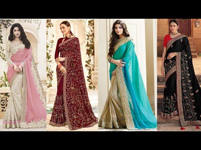 Gorgeous Indian Pakistani saree designs 2023 | fancy pure silk georgette sarees