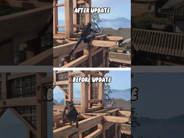 AC Shadows Before and After Parkour Update Comparision