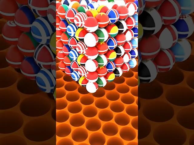 Country Balls Drop.  Who wins? #satisfying  #loop #oddlysatisfying  #blender #animation #marbles