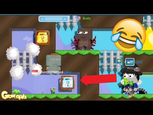 PRANK DROP 100 DIAMOND LOCKS ON DROP GAME !!! Growtopia Prank