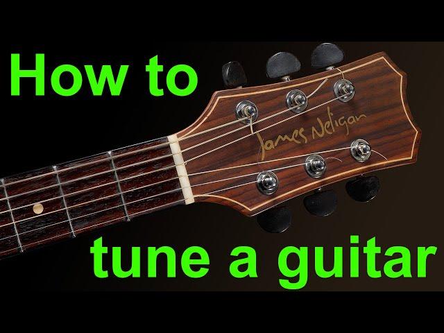 How to tune a guitar for beginners.  An easy guitar lesson for tuning a guitar