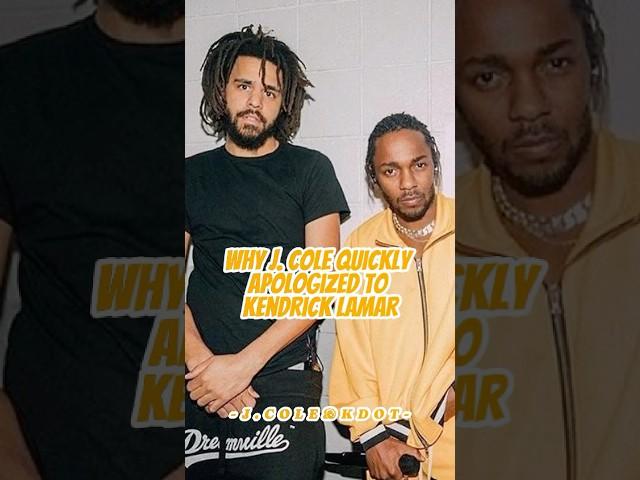 No wonder #jcole quickly apologized to #kendricklamar ! It's not just about making peace.#celebrity