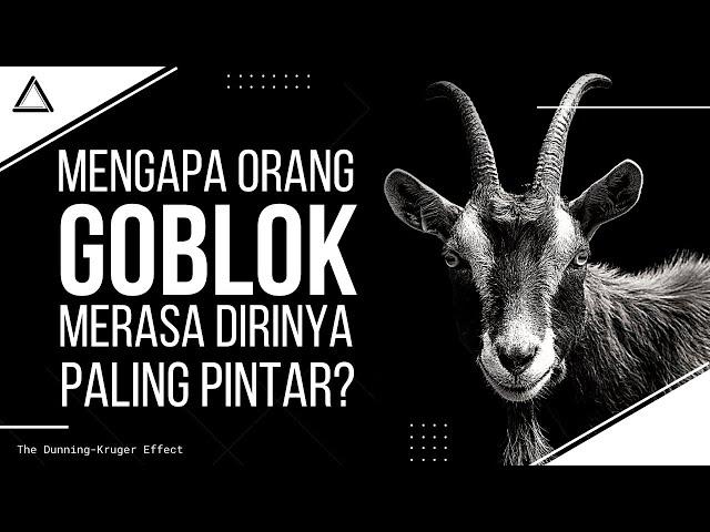 Alasan Kenapa Orang GOBLOK Merasa Dirinya Paling Pintar | The Dunning-Kruger Effect